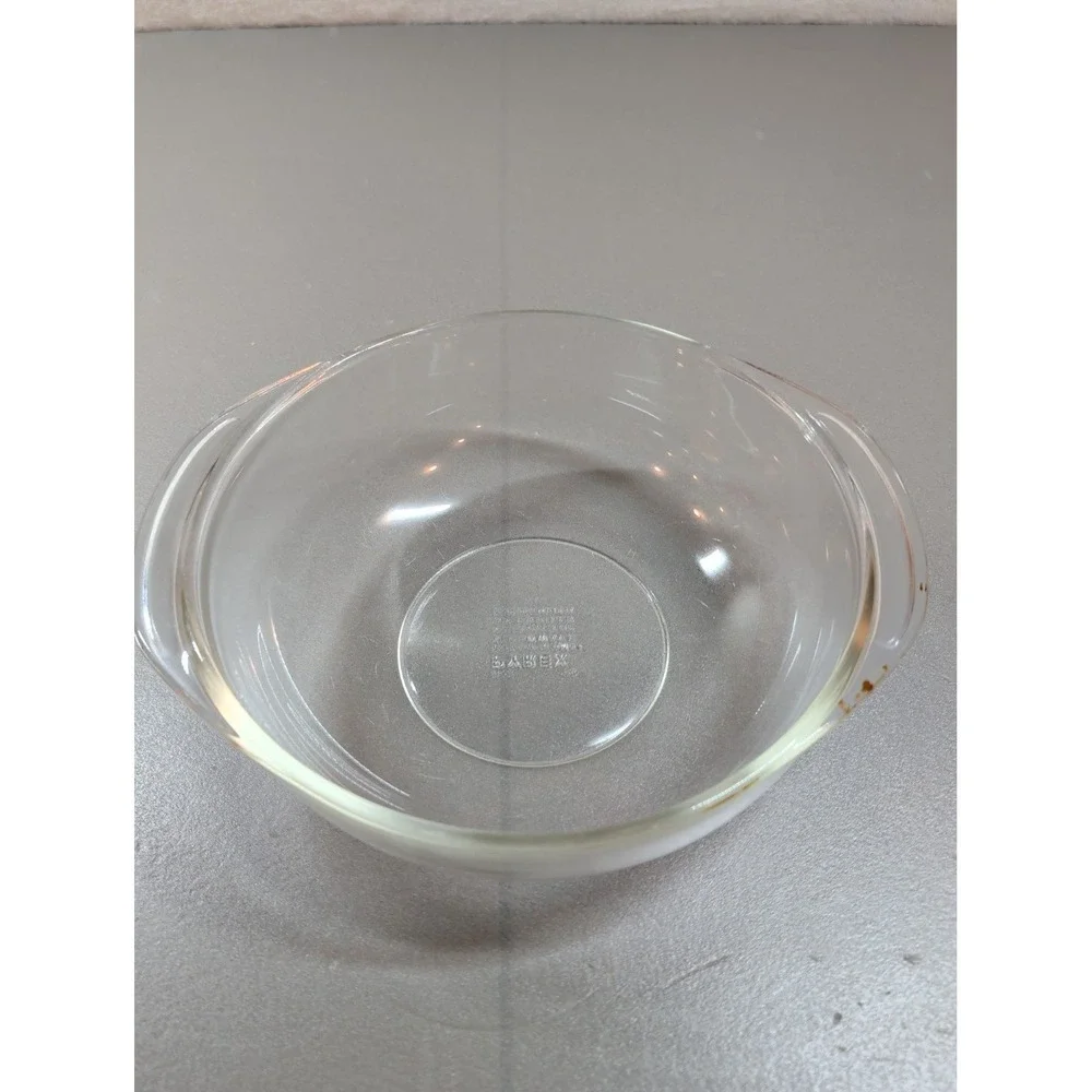 Pyrex 684-C-1.5 Vintage Clear Glass 1.5 QT Round Casserole Dish with Lid USA